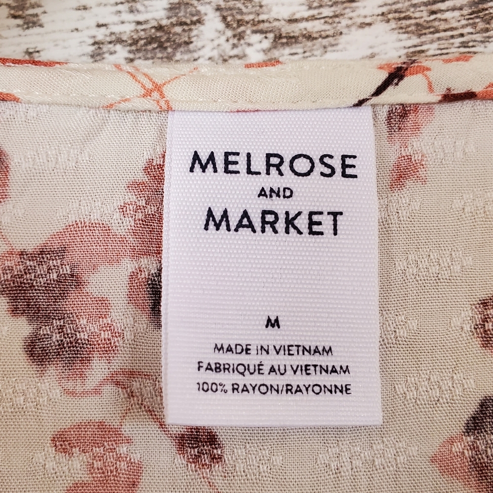 Melrose and Market Tie Front Ruffle Long Sleeve Top - Picture 2 of 9